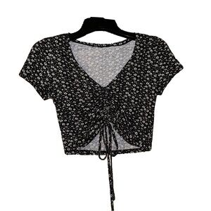Cinched Floral Crop Top